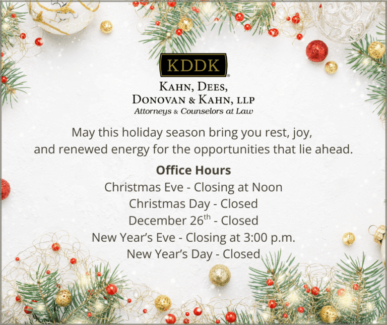 Holiday Office Hours: KDDK Celebrates the Season - Kahn, Dees, Donovan ...